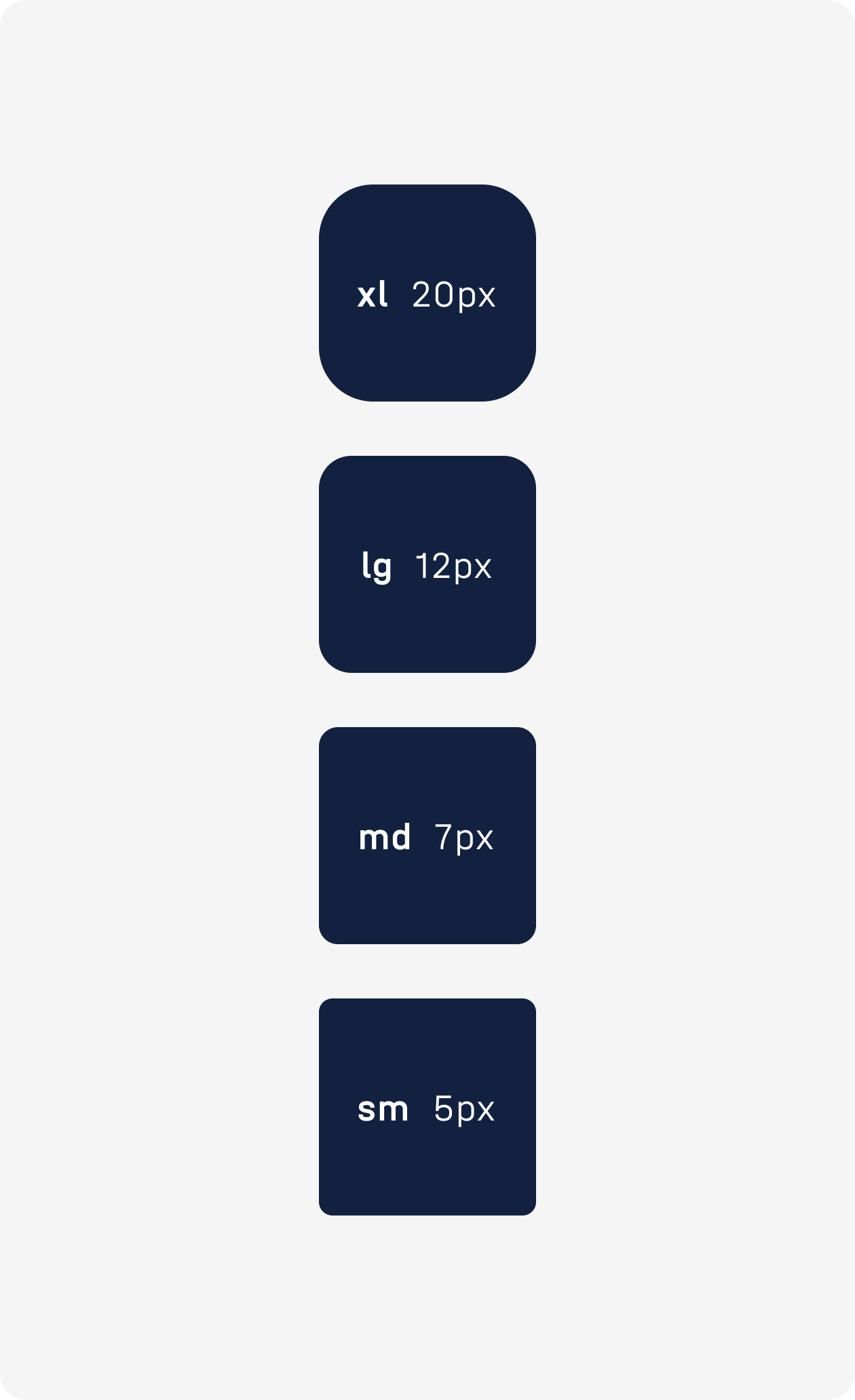 Border radius design tokens